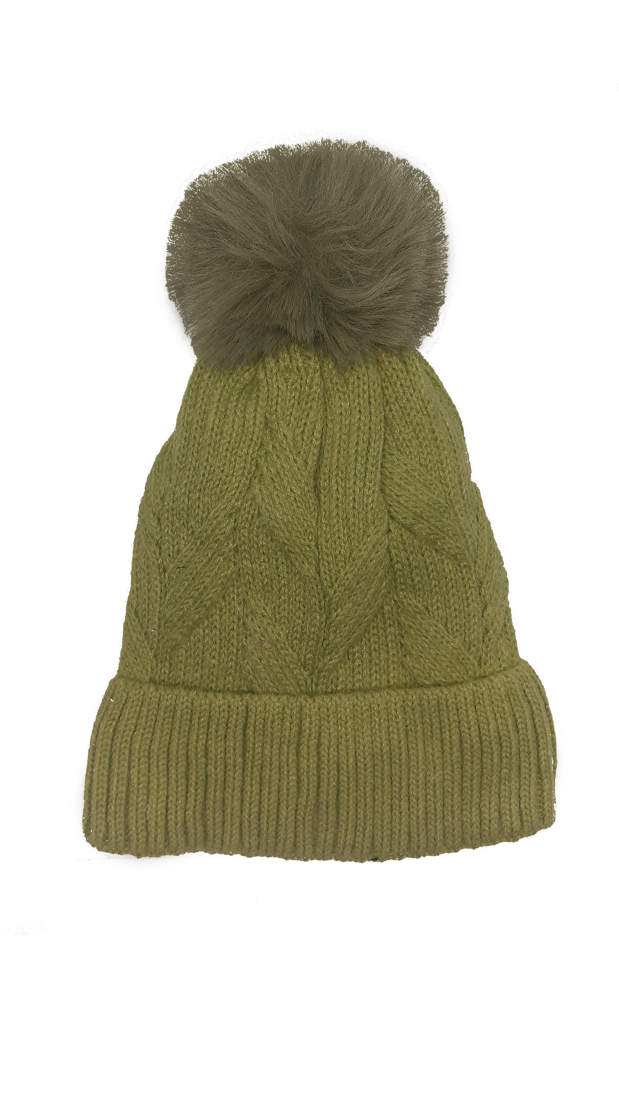 ACRYLIC WEAVE PATTERN POM POM HAT AW23-RMD-50