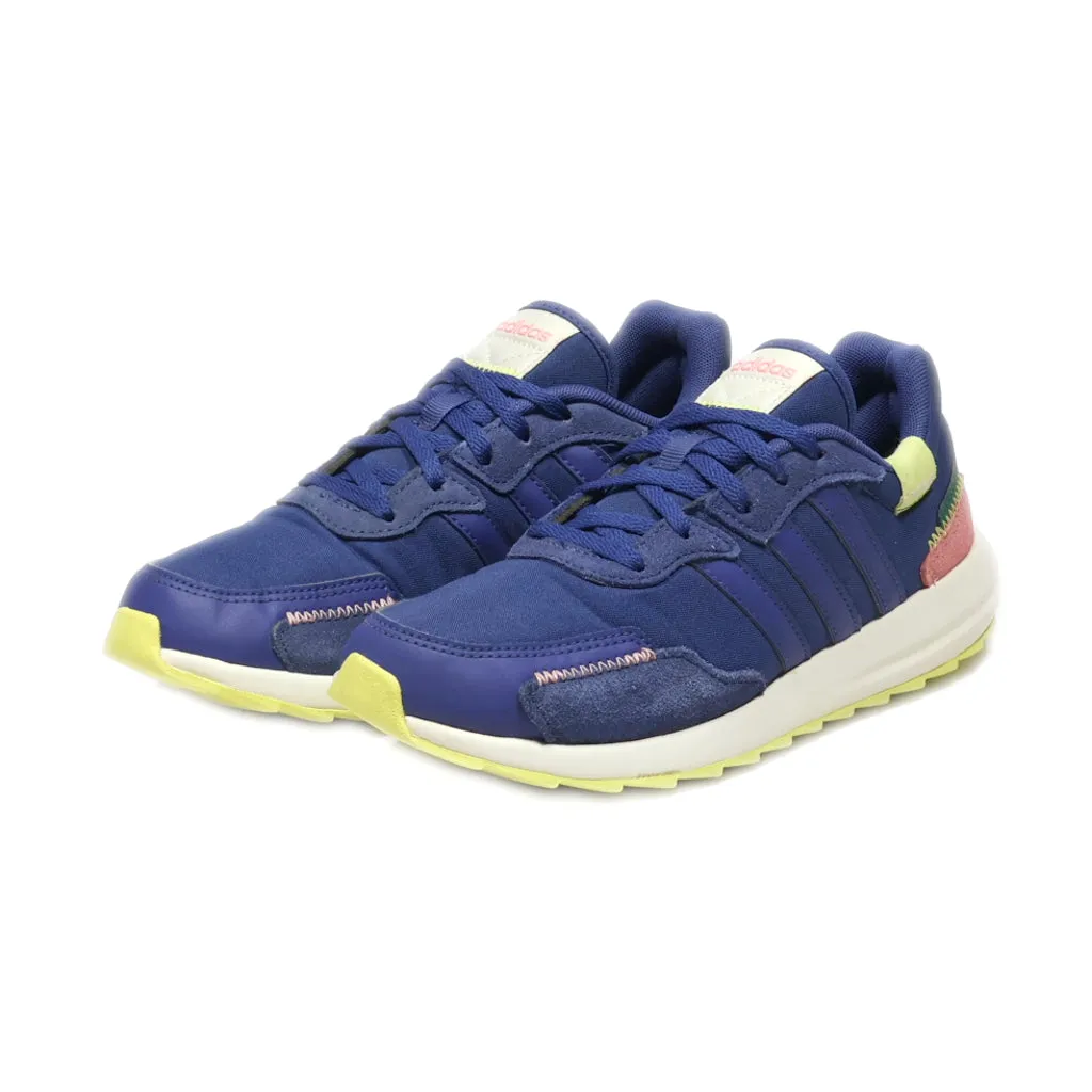 Adidas Neo Retrorun Low-Top Sneakers Leather Blue Colour For Women