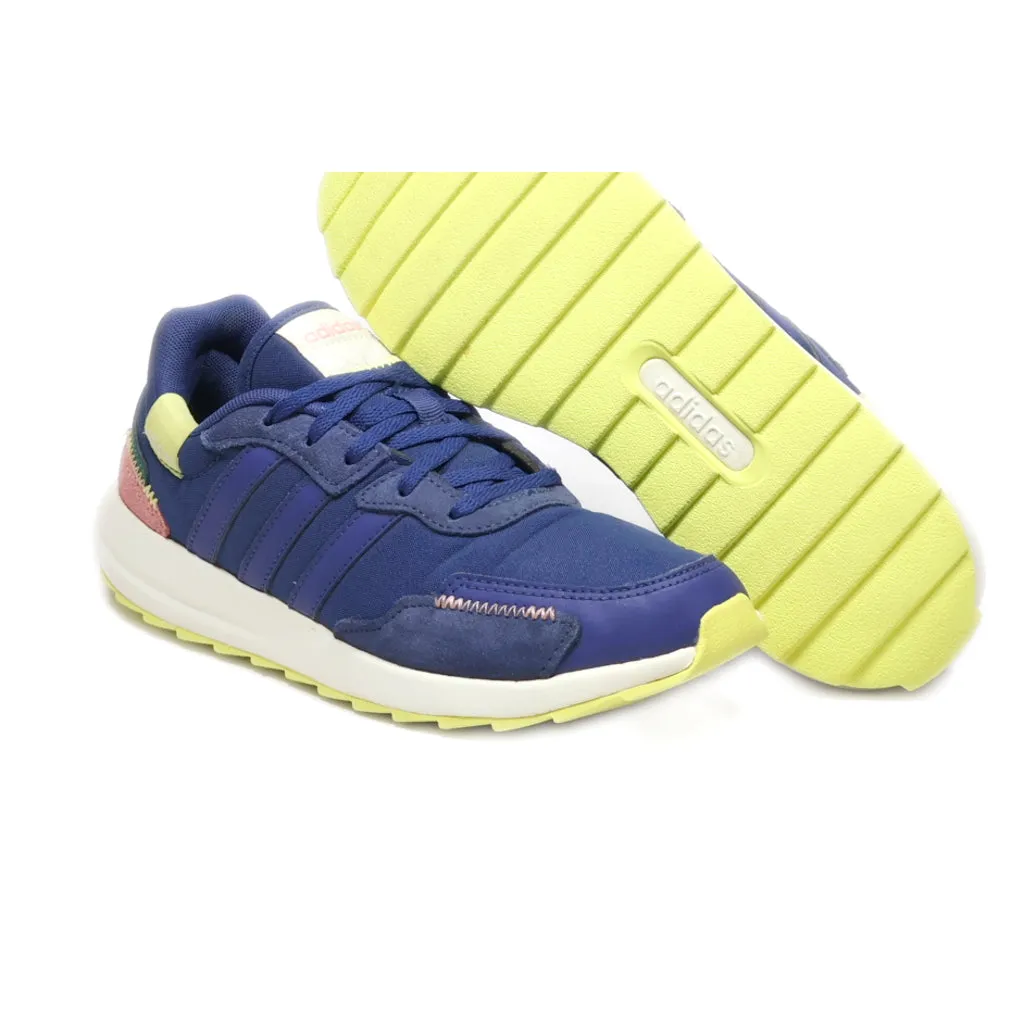 Adidas Neo Retrorun Low-Top Sneakers Leather Blue Colour For Women