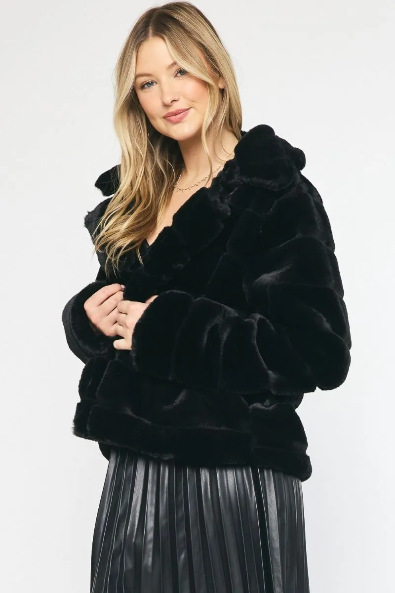 Arctic Glamour Black Fur Jacket