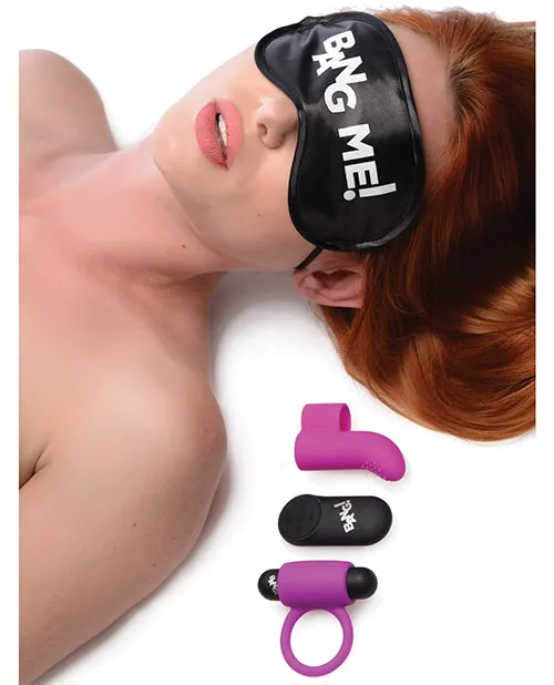 Bang! Couple's Kit With Rc Bullet, Blindfold, Cock Ring & Finger Vibe