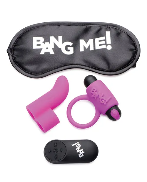 Bang! Couple's Kit With Rc Bullet, Blindfold, Cock Ring & Finger Vibe