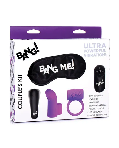 Bang! Couple's Kit With Rc Bullet, Blindfold, Cock Ring & Finger Vibe