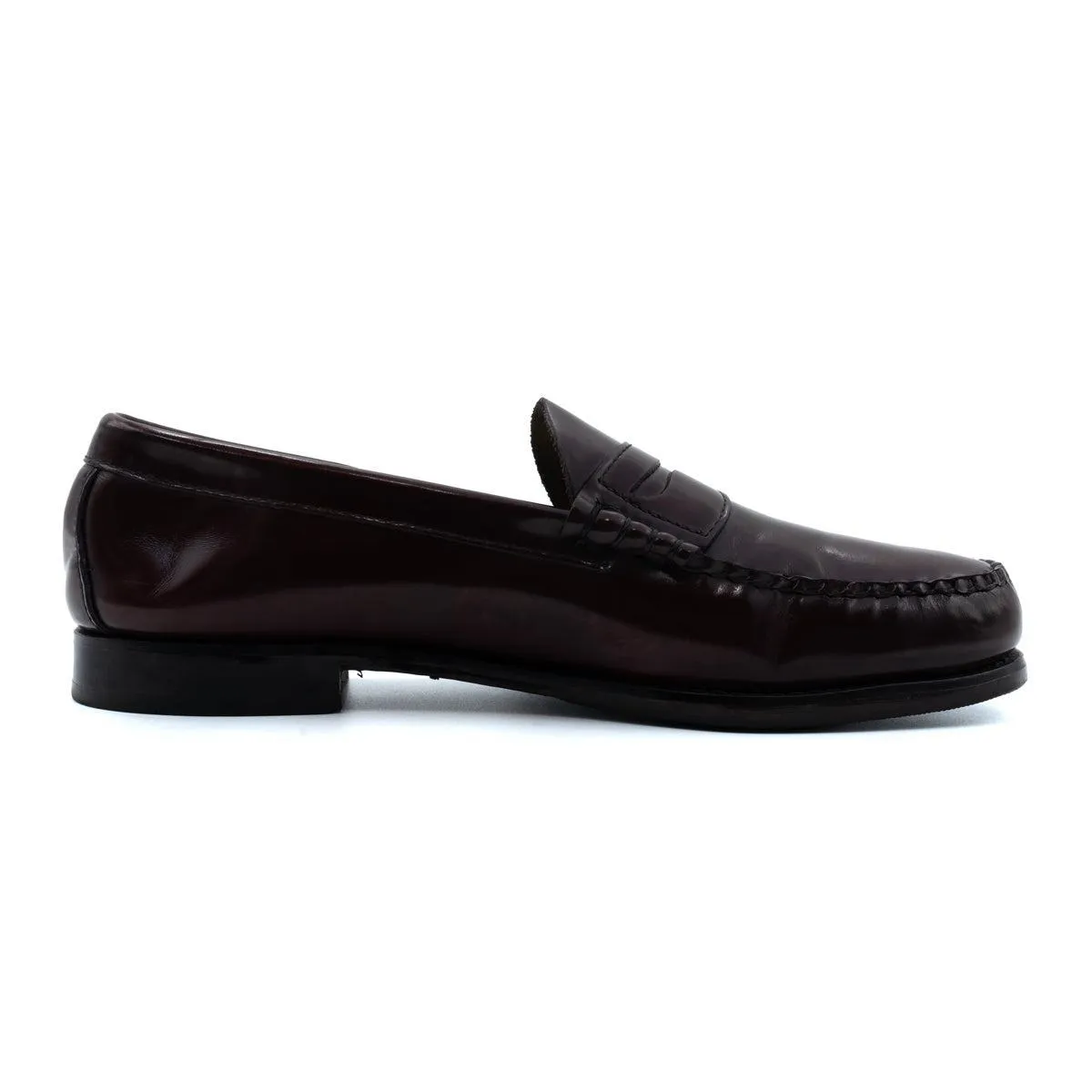 Bass Larson Weejuns Formal Slip Ons Leather Burgundy Colour For Men