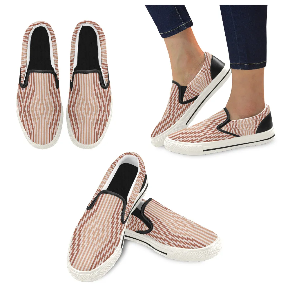 Buy Men's Checkers Print Canvas Slip-on Shoes at TFS