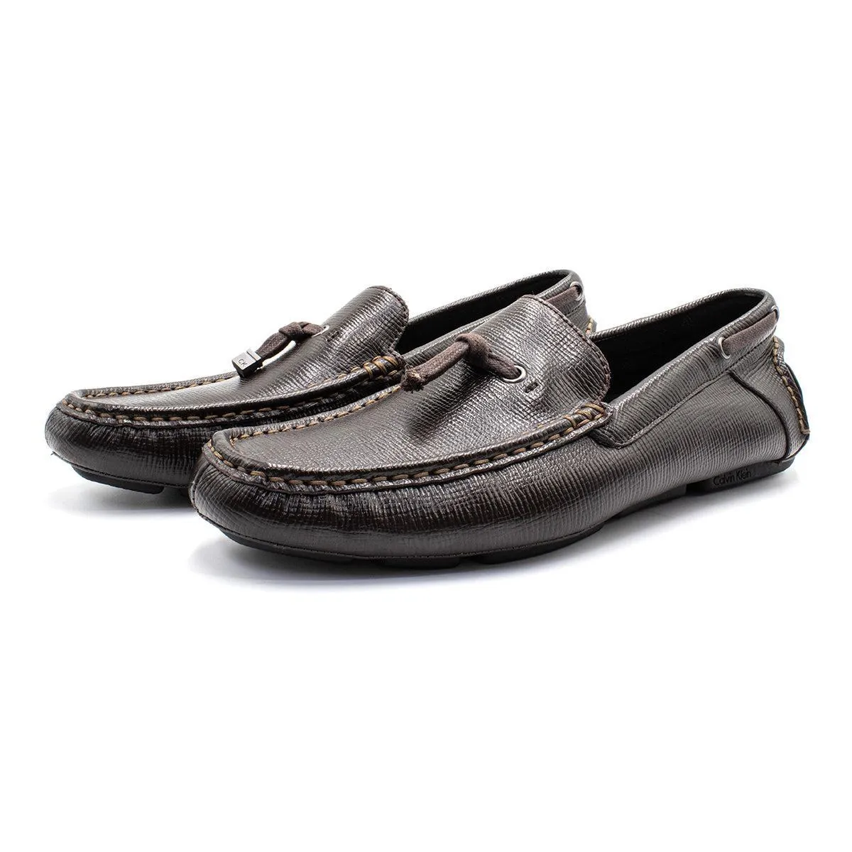 Calvin Klein Macon Casual Loafers Leather Brown Colour For Men