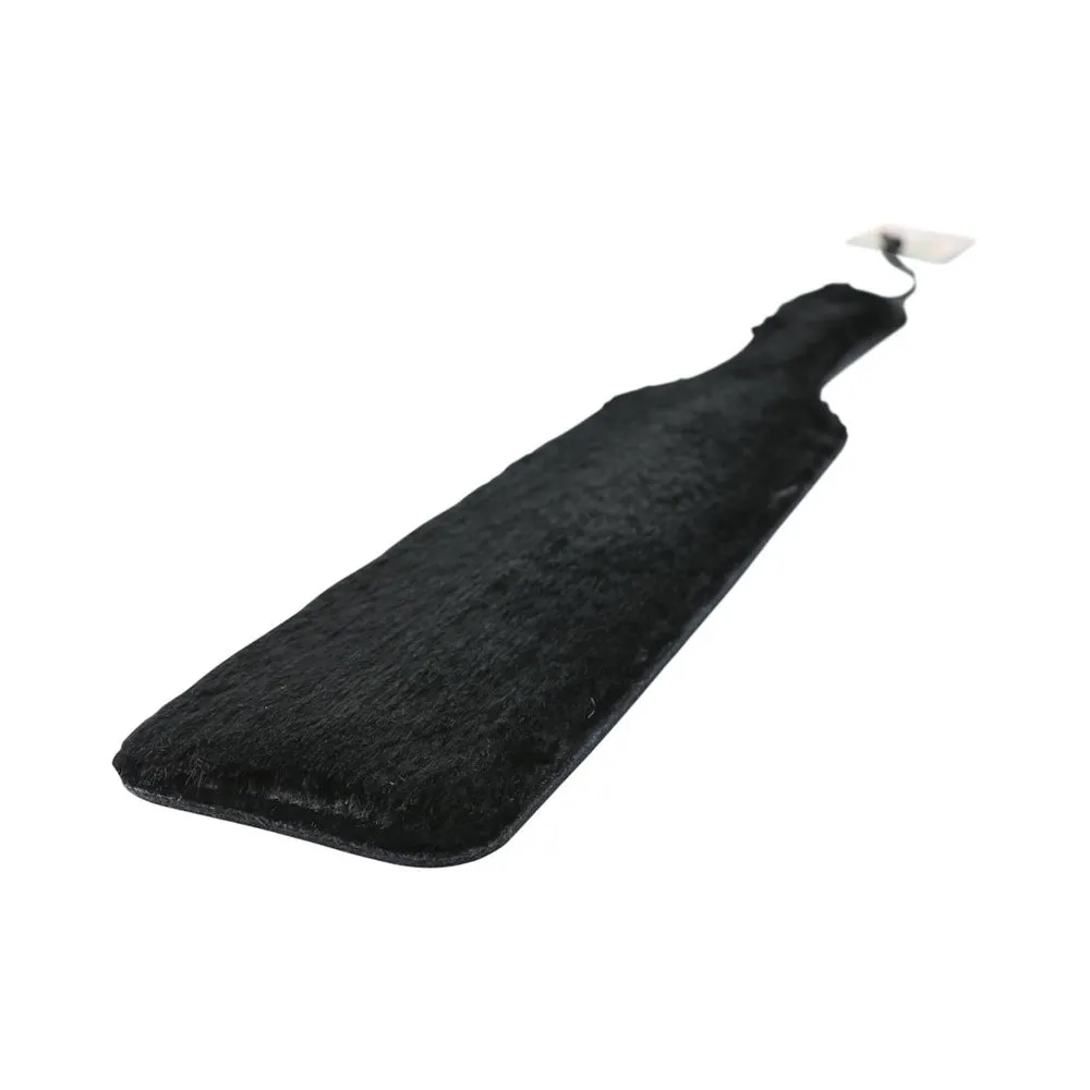 Leather Paddle With Black Fur