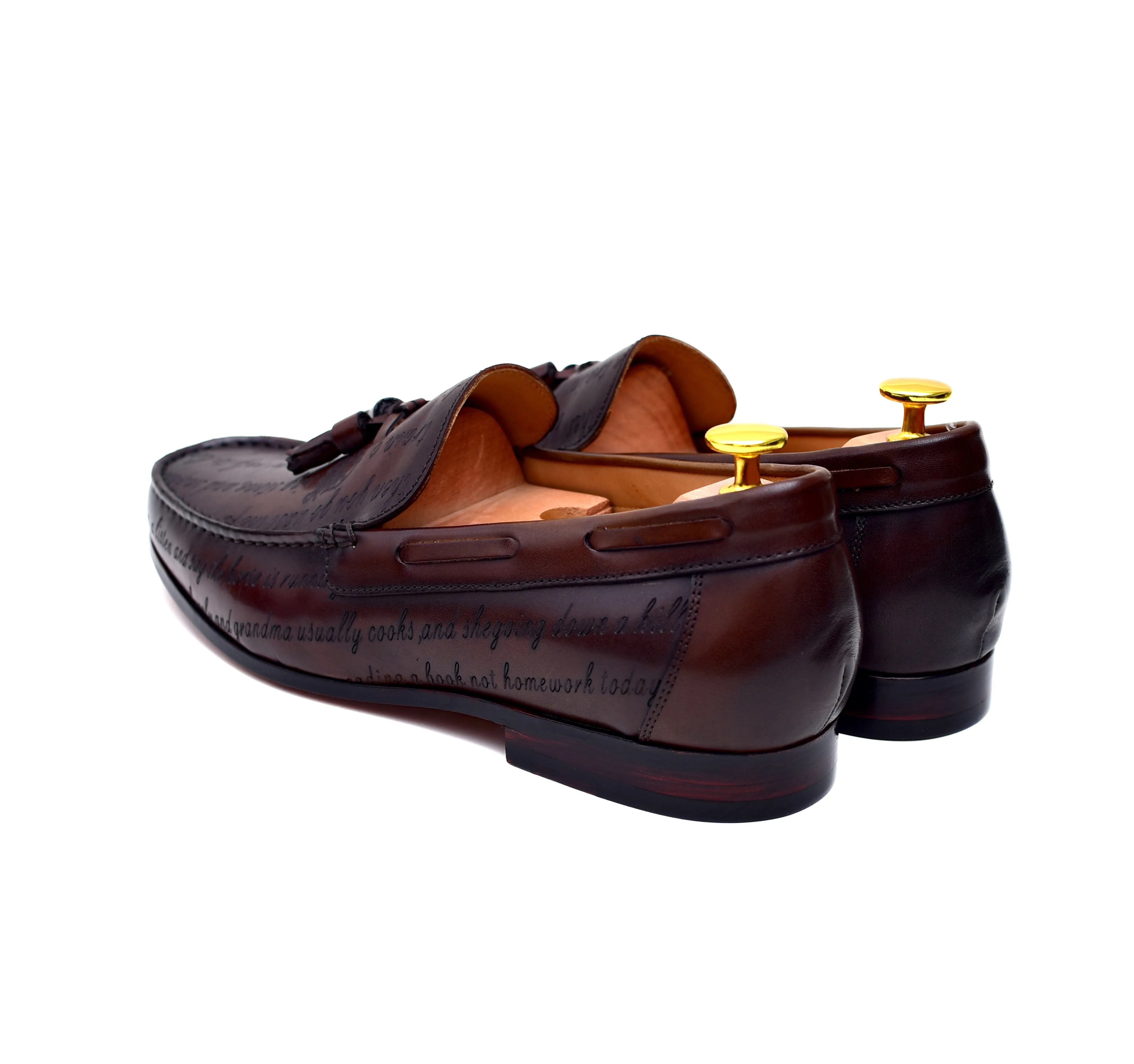 Lucca II - Brown Leather Tassel Loafers