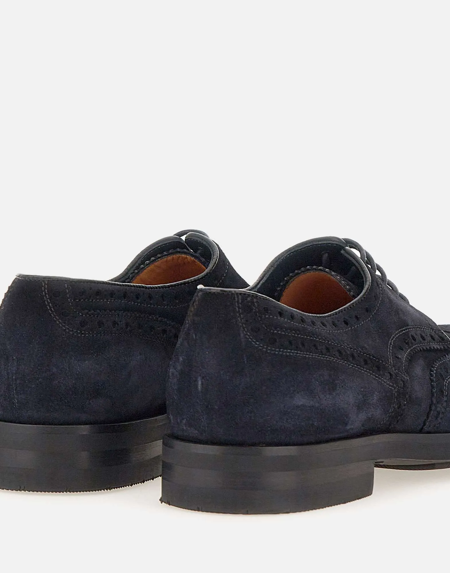 Midnight Blue Suede Lace-Up Oxfords