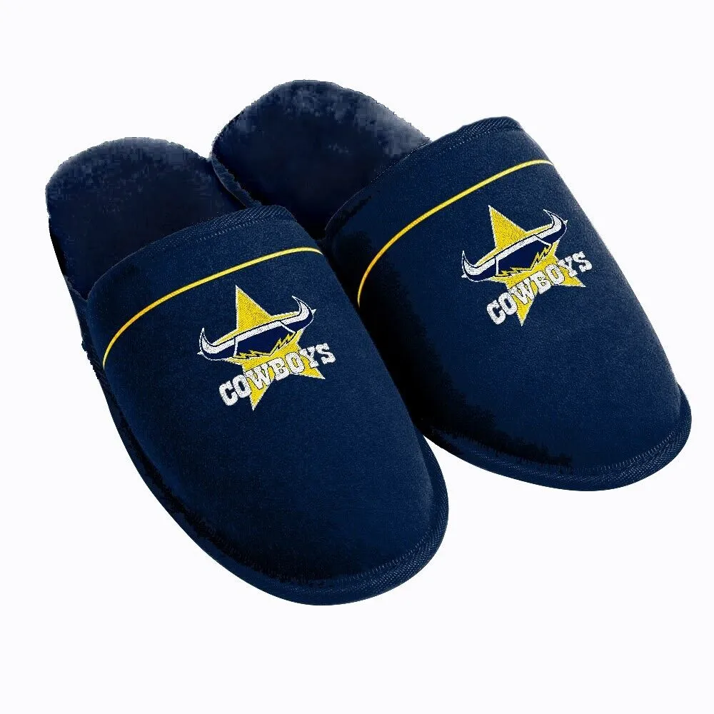 NRL Supporter Slippers - North Queensland Cowboys - Mens Size - Winter Shoes