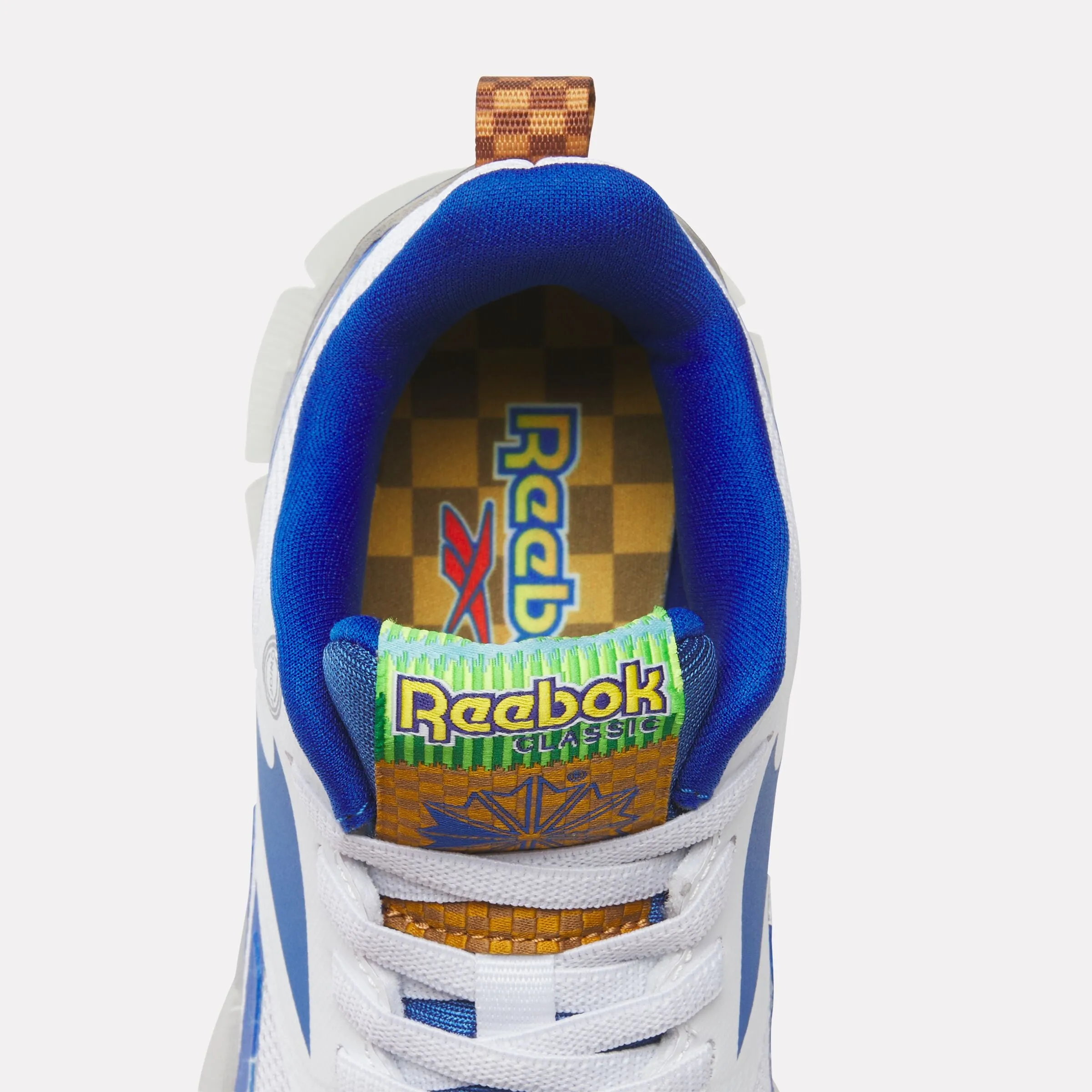 Reebok X Sonic Zig 'n' Glow Elastic Lace Shoes - Preschool White/Blue