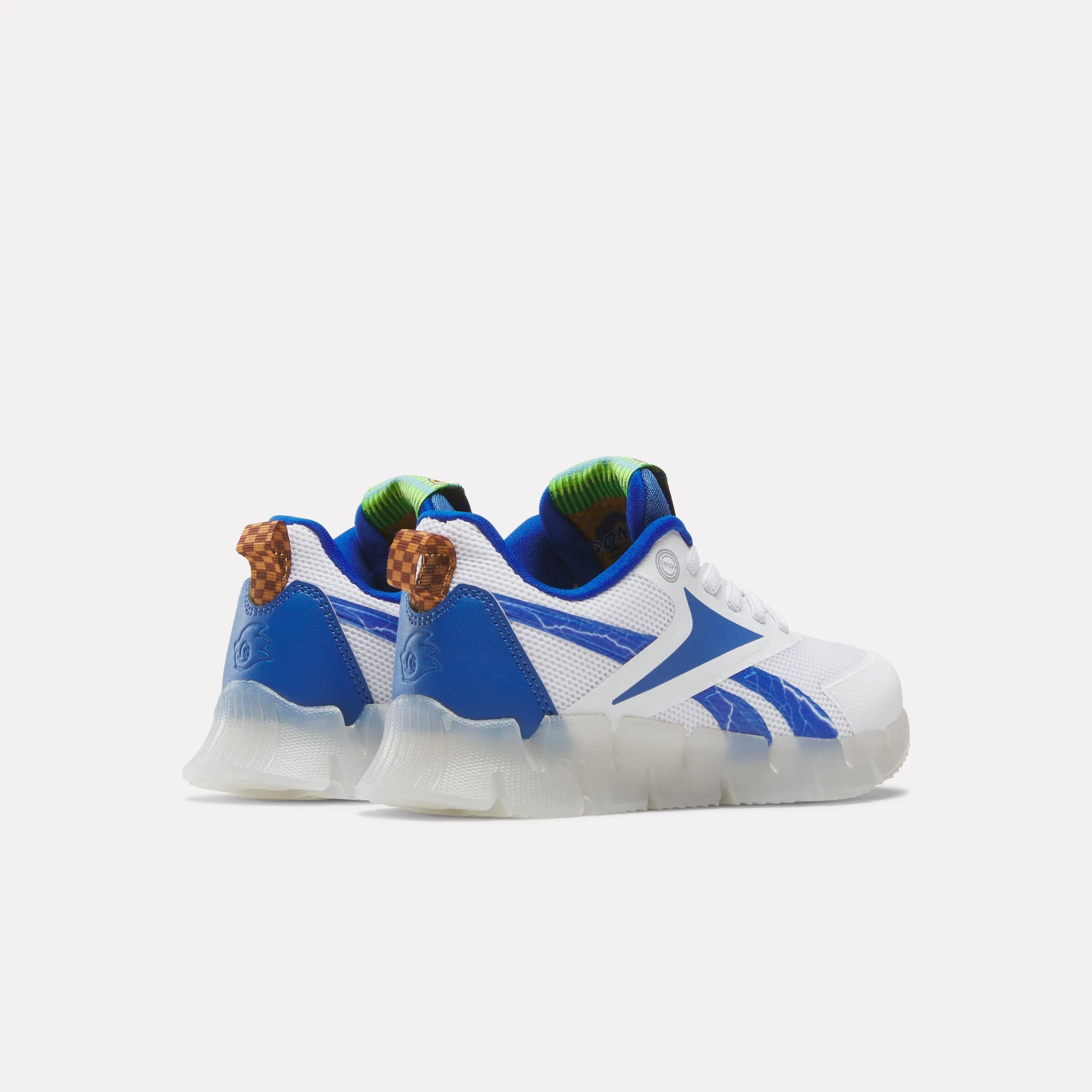 Reebok X Sonic Zig 'n' Glow Elastic Lace Shoes - Preschool White/Blue