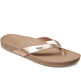 Reef Leather Smoothy Flip Flops - Bronze