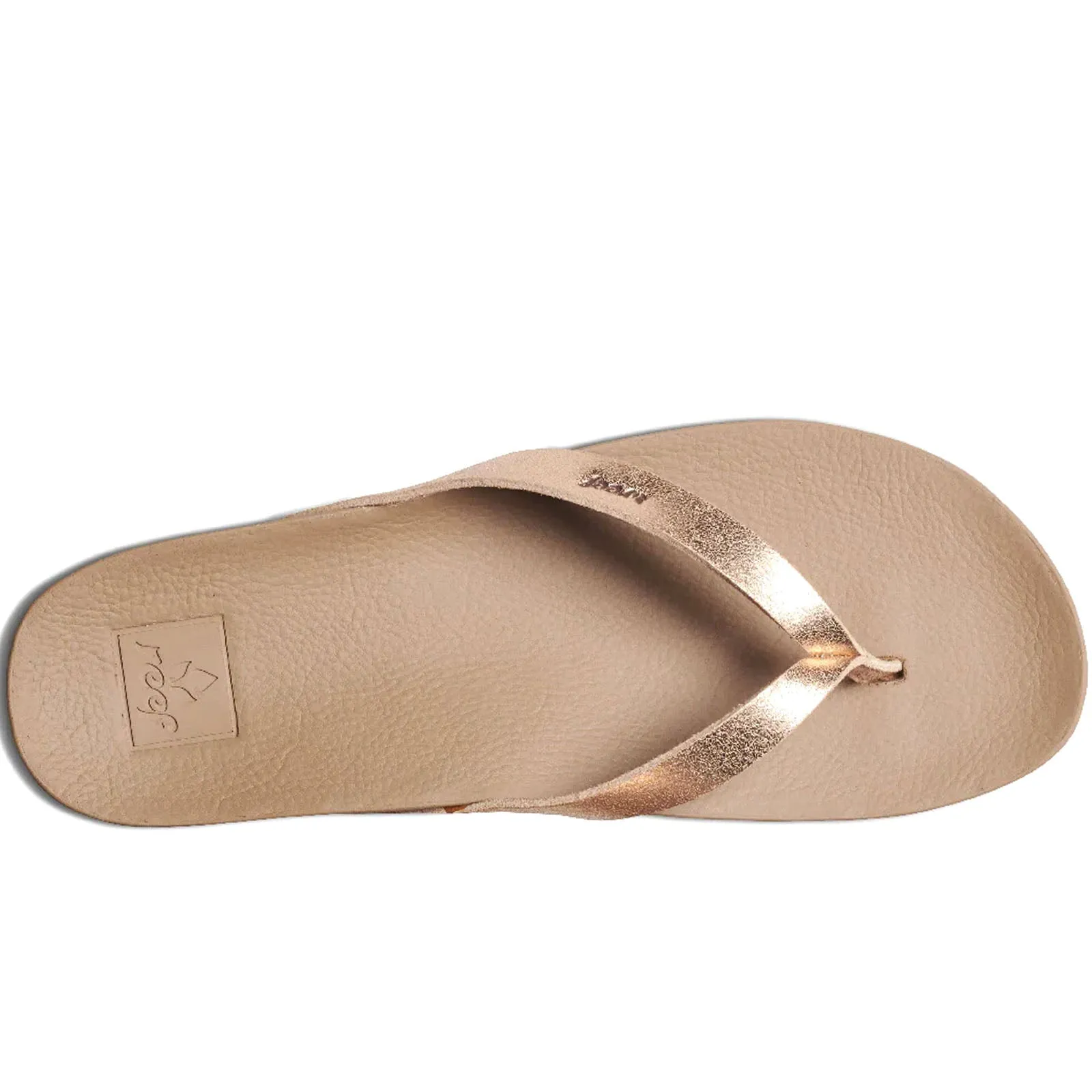 Reef Leather Smoothy Flip Flops - Bronze