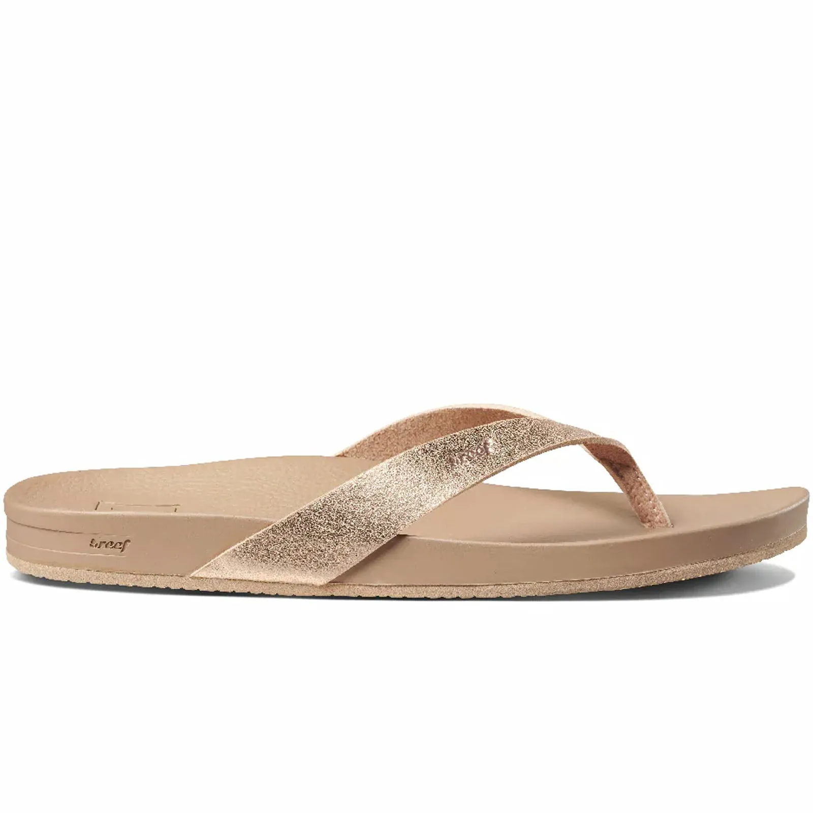 Reef Leather Smoothy Flip Flops - Bronze