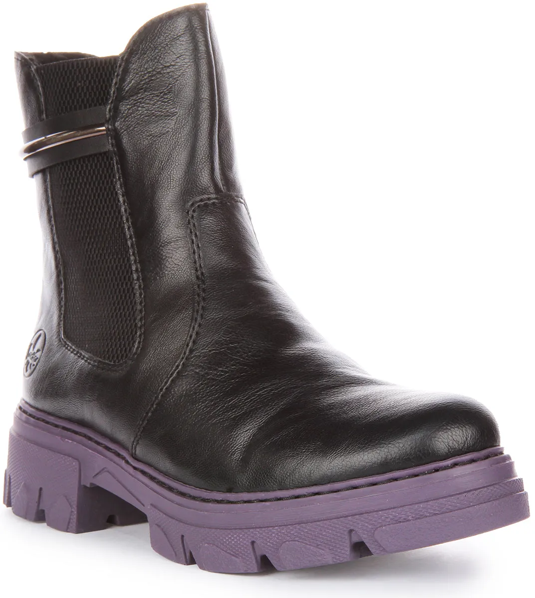 Rieker 74690-00 In Black Purple For Women