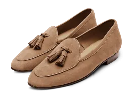 Sagan Classic Tassel Loafers in Sahara Asteria Suede