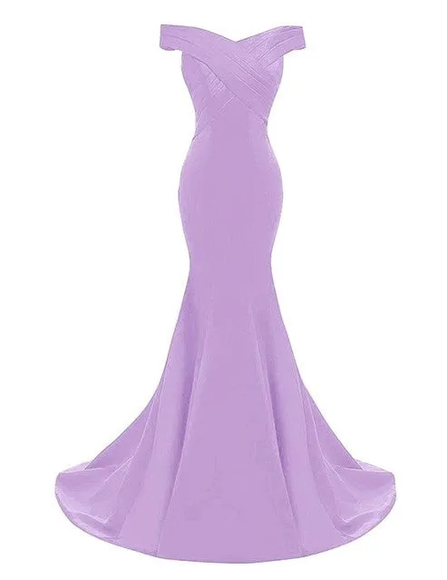 Satin Mermaid Bridesmaids Dresses at Bling Brides Bouquet - Online Bridal Store