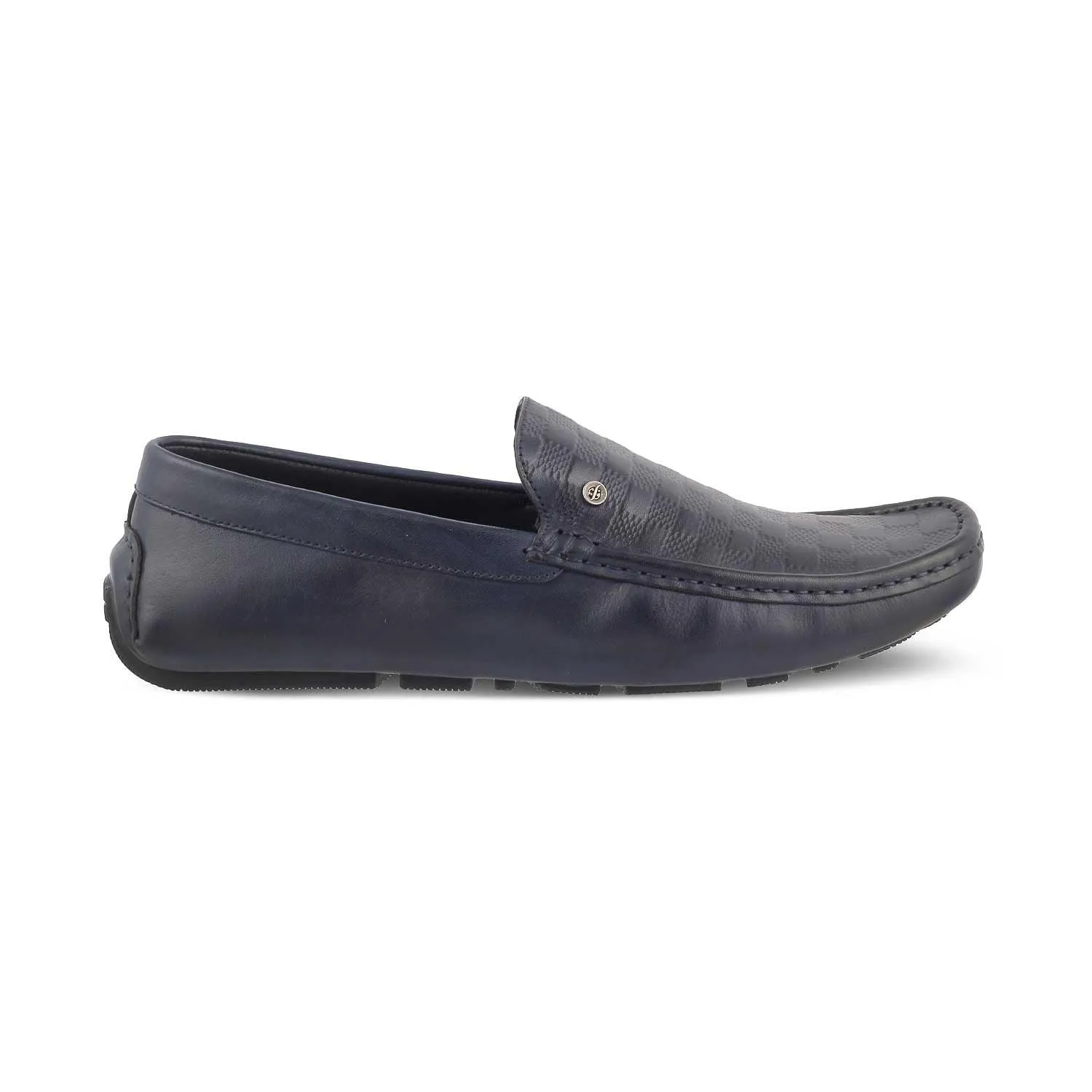 The Kloaf Blue Men's Leather Driving Loafers Tresmode