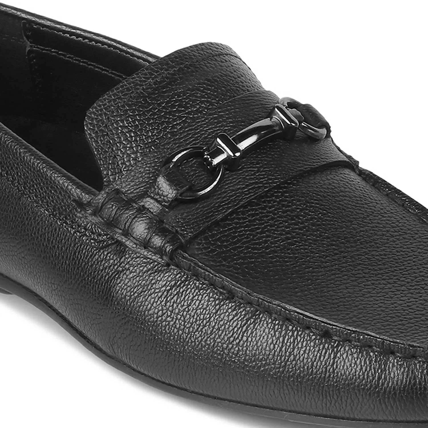 The Sandee Black Men's Leather Driving Loafers Tresmode