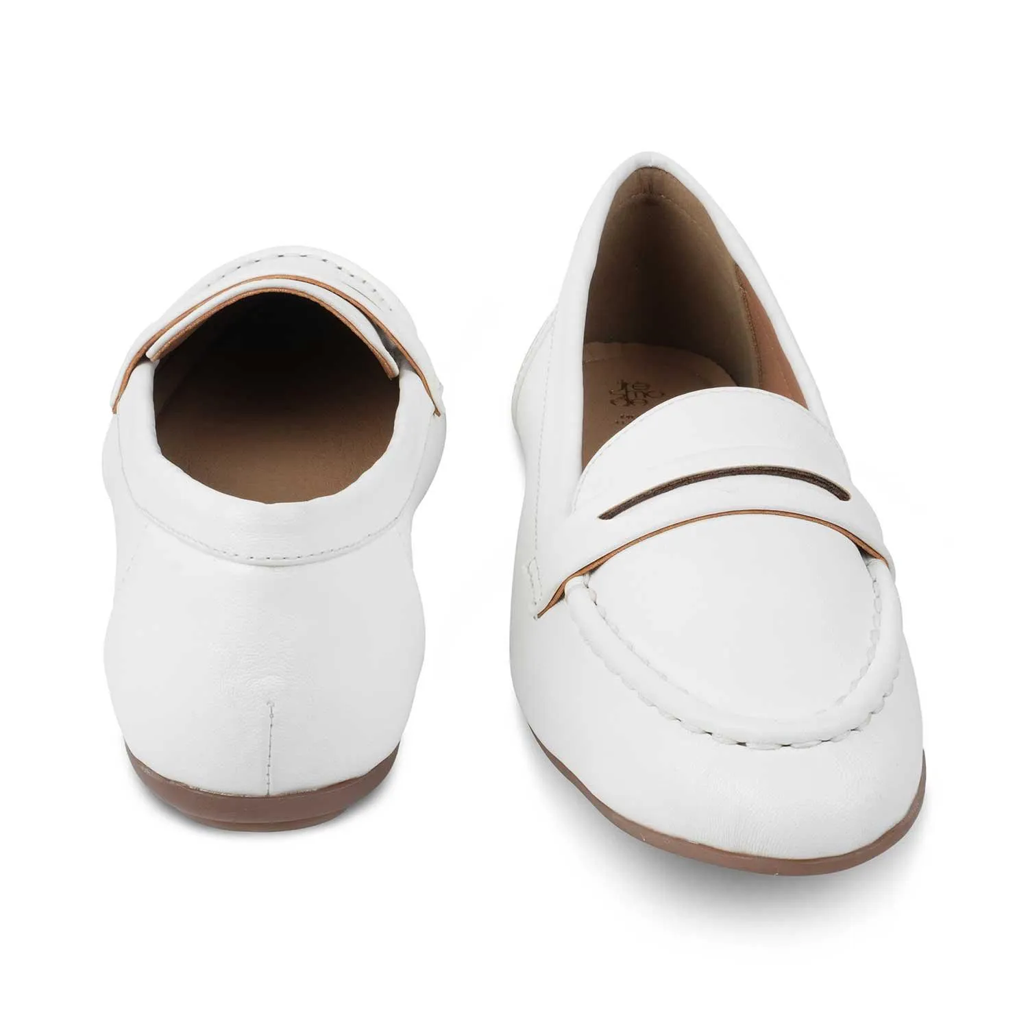 The Snap White Women's Casual Loafers Tresmode