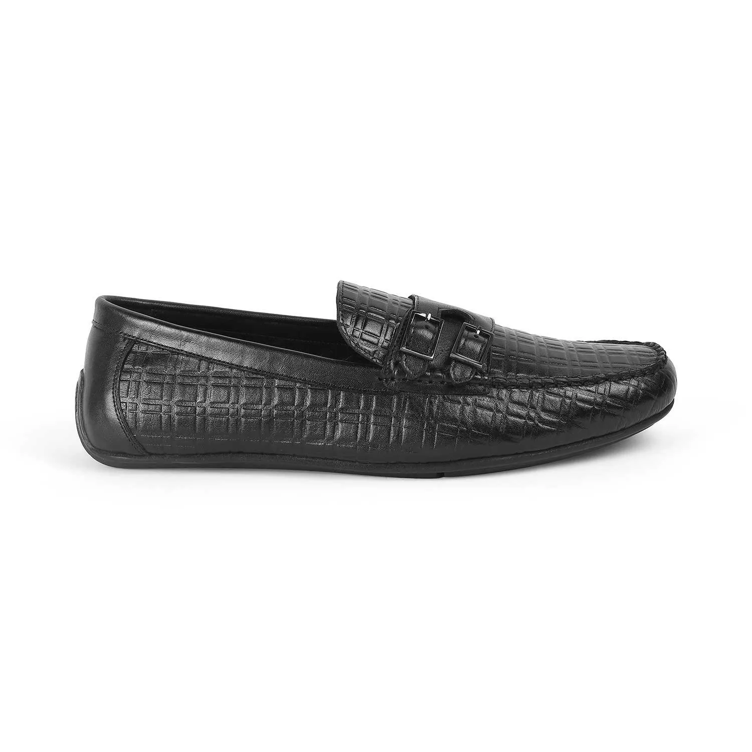 Tresmode Robert Black Men's Double Monk Shoes