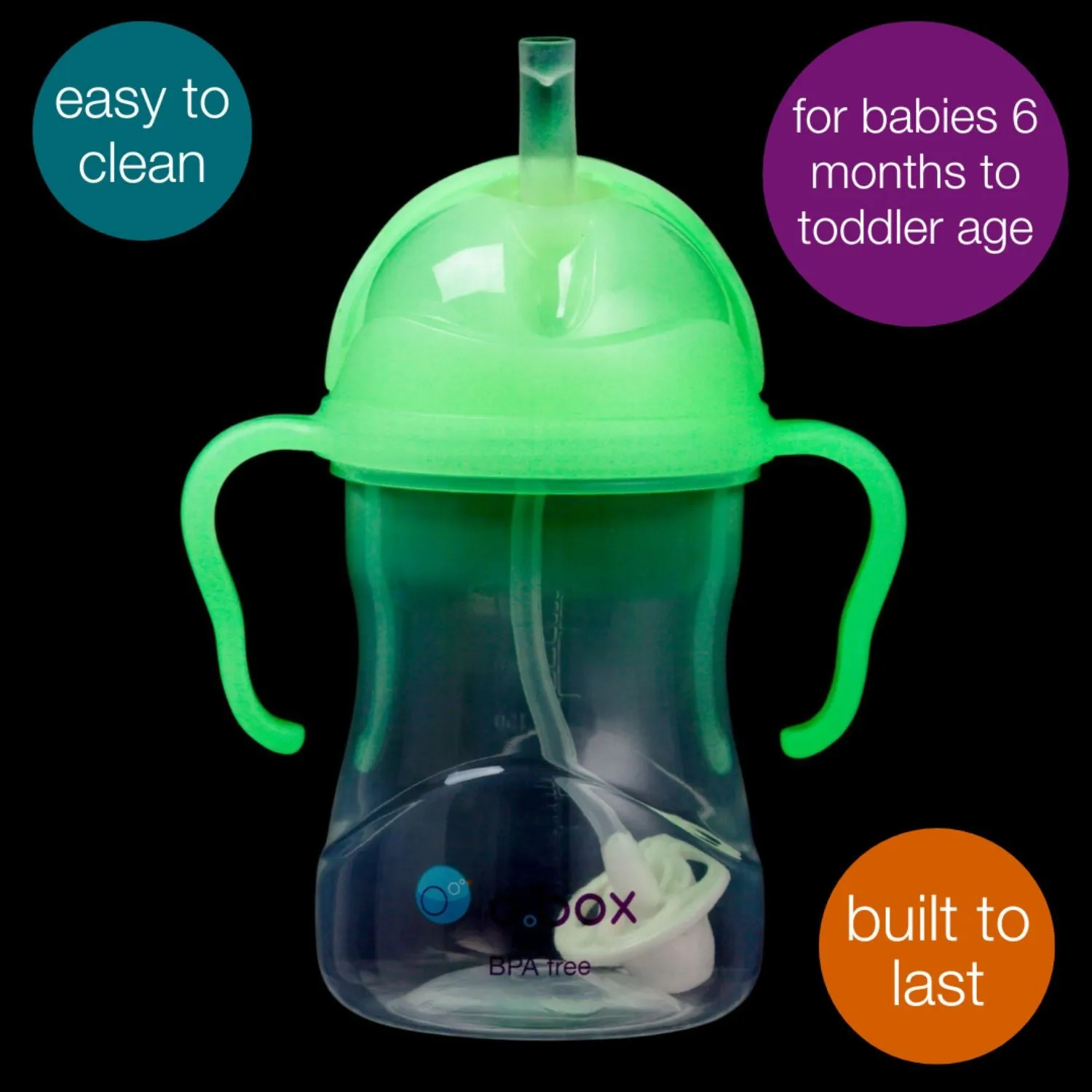 Weighted Straw Sippy cup - Glow in the dark