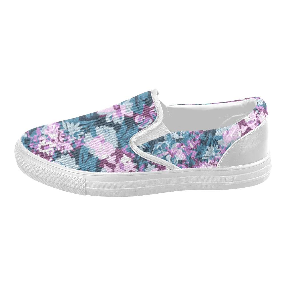 Women's Blossom Floral Print Canvas Slip-on Shoes