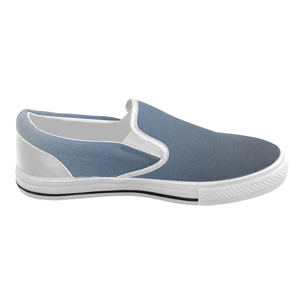 Women's Gradient Grey Solids Print Slip-on Canvas Shoes