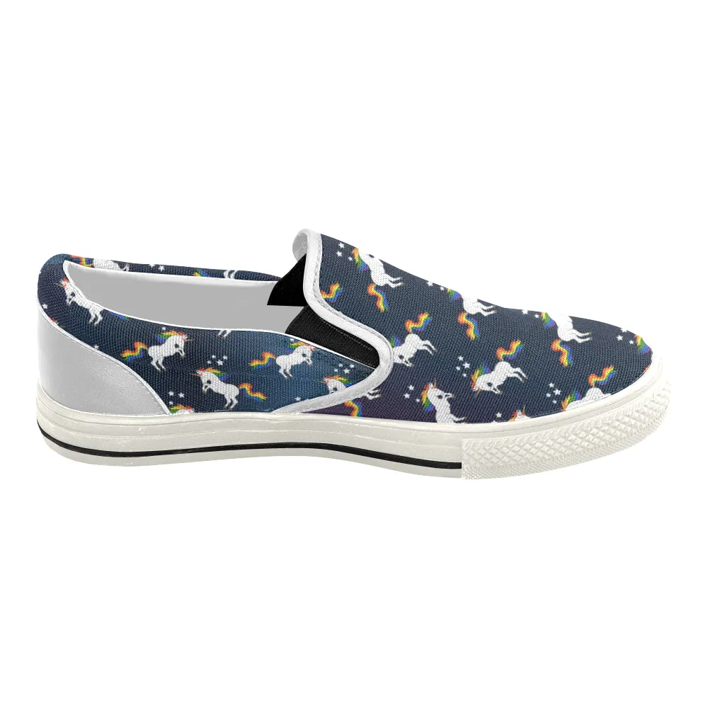 Women's Unicorn Casual Print Canvas Slip-on Shoes