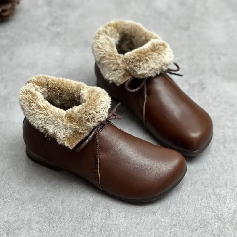 Women's Winter Thick Plush Handmade Retro Boots