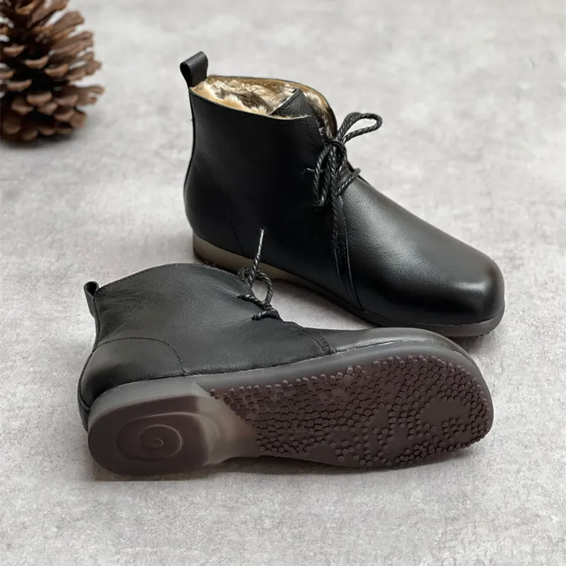 Women's Winter Thick Plush Handmade Retro Boots