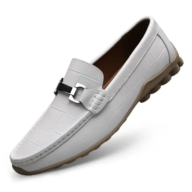 xiangtuibao   Newest Men Shoes Leather Genuine Casual Loafers Men Moccasins Shoes Slip-on Soft Flats Footwear Lightweight Driving Shoes