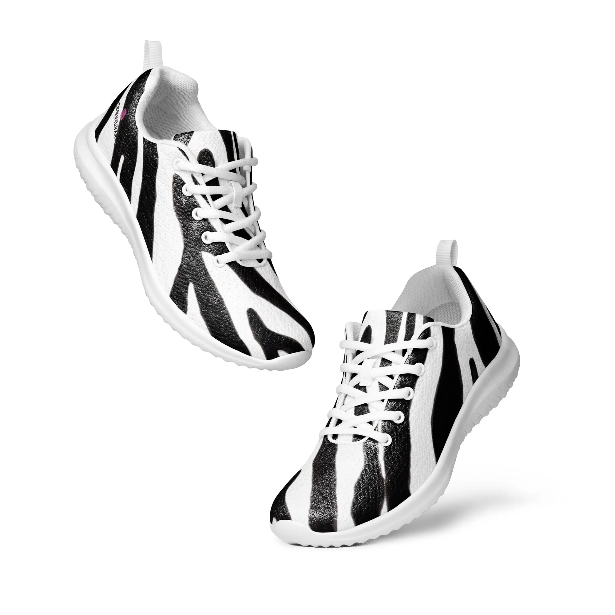 Zebra Striped Men's Sneakers, Zebra Striped Animal Print Modern Breathable Lightweight Men’s Athletic Shoes (US Size: 5-13)